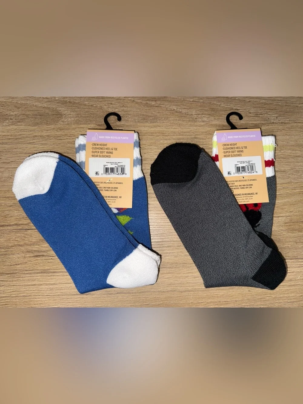 NEW MUK LUKS SET OF 2 Cozy Crew Socks. Size 6-11.